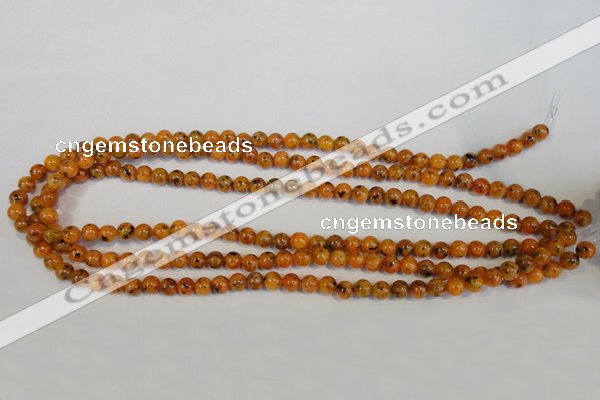 CLJ211 15.5 inches 6mm round dyed sesame jasper beads wholesale