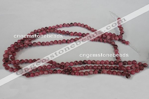 CLJ212 15.5 inches 6mm round dyed sesame jasper beads wholesale