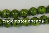 CLJ230 15.5 inches 10mm round dyed sesame jasper beads wholesale