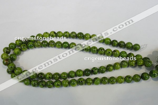 CLJ230 15.5 inches 10mm round dyed sesame jasper beads wholesale