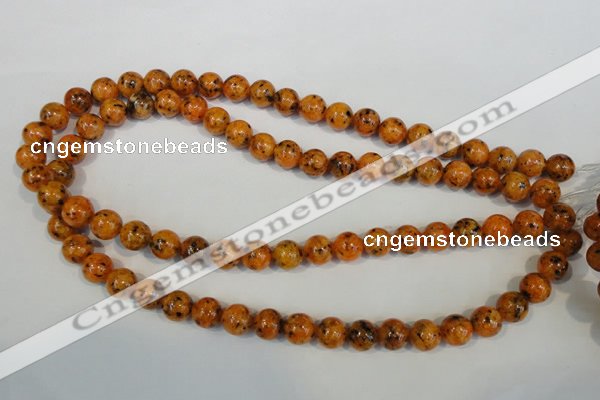 CLJ231 15.5 inches 10mm round dyed sesame jasper beads wholesale