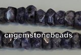 CLJ248 15.5 inches 6*11mm faceted nuggets dyed sesame jasper beads