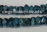 CLJ250 15.5 inches 6*11mm faceted nuggets dyed sesame jasper beads