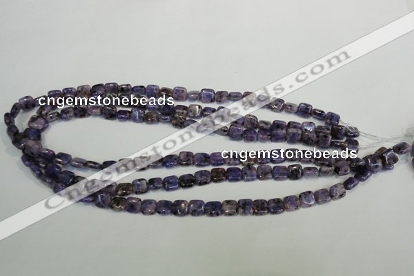 CLJ254 15.5 inches 8*8mm square dyed sesame jasper beads wholesale