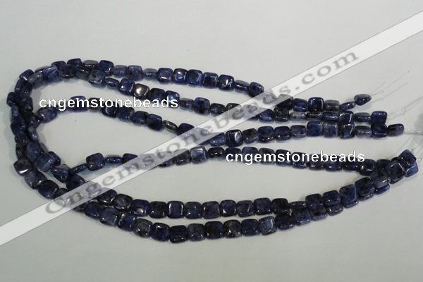 CLJ255 15.5 inches 8*8mm square dyed sesame jasper beads wholesale