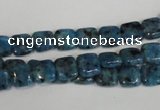 CLJ256 15.5 inches 8*8mm square dyed sesame jasper beads wholesale