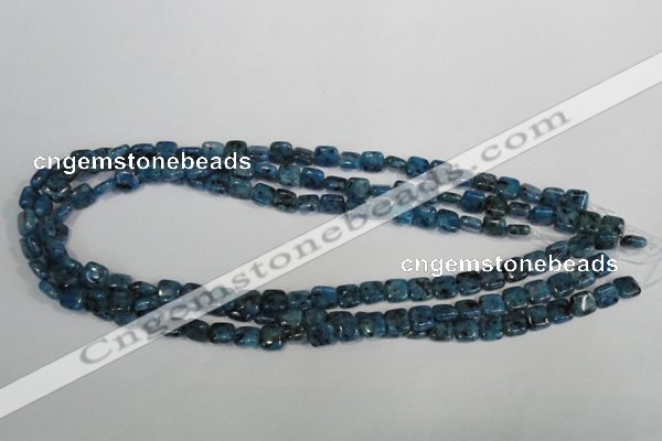 CLJ256 15.5 inches 8*8mm square dyed sesame jasper beads wholesale