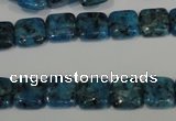 CLJ265 15.5 inches 10*10mm square dyed sesame jasper beads wholesale