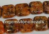 CLJ271 15.5 inches 16*16mm square dyed sesame jasper beads wholesale