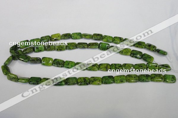 CLJ280 15.5 inches 10*14mm rectangle dyed sesame jasper beads wholesale