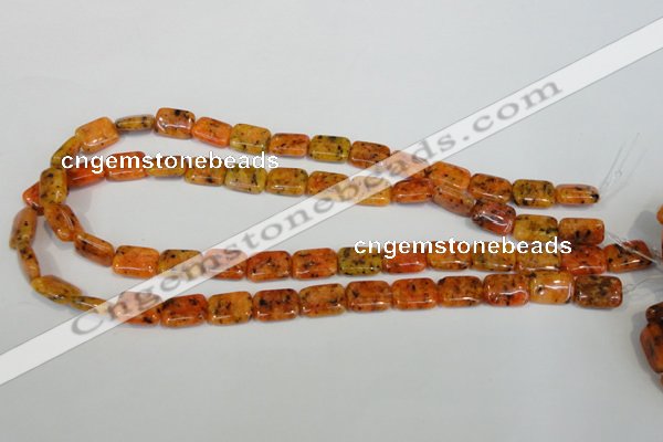 CLJ281 15.5 inches 10*14mm rectangle dyed sesame jasper beads wholesale