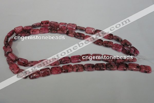 CLJ282 15.5 inches 10*14mm rectangle dyed sesame jasper beads wholesale