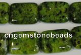 CLJ290 15.5 inches 15*20mm rectangle dyed sesame jasper beads wholesale