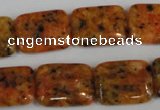 CLJ291 15.5 inches 15*20mm rectangle dyed sesame jasper beads wholesale