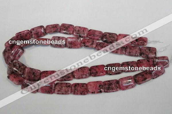 CLJ292 15.5 inches 15*20mm rectangle dyed sesame jasper beads wholesale