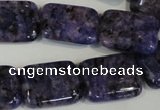 CLJ293 15.5 inches 15*20mm rectangle dyed sesame jasper beads wholesale