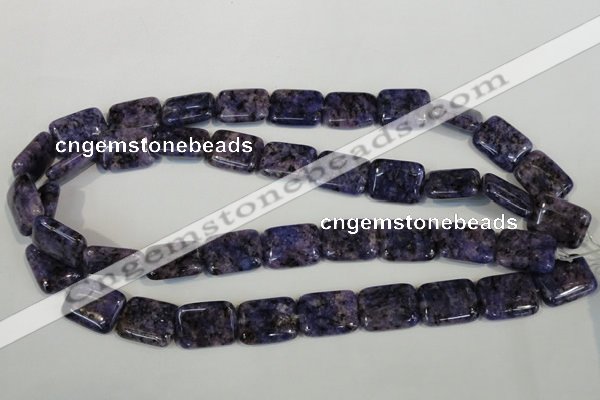 CLJ293 15.5 inches 15*20mm rectangle dyed sesame jasper beads wholesale