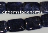 CLJ294 15.5 inches 15*20mm rectangle dyed sesame jasper beads wholesale