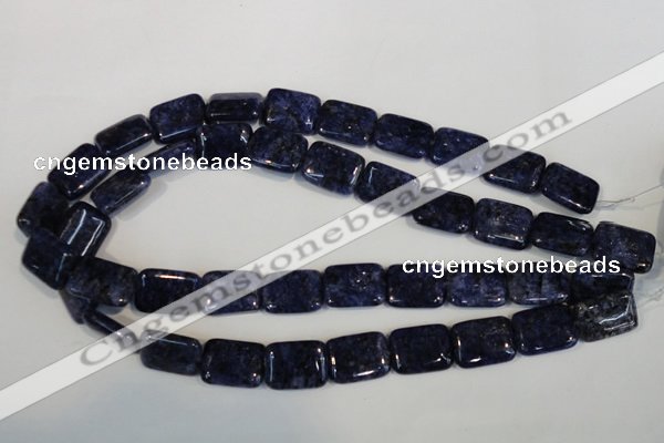 CLJ294 15.5 inches 15*20mm rectangle dyed sesame jasper beads wholesale