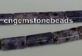 CLJ303 15.5 inches 8*16mm flat tube dyed sesame jasper beads wholesale