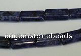 CLJ304 15.5 inches 8*16mm flat tube dyed sesame jasper beads wholesale