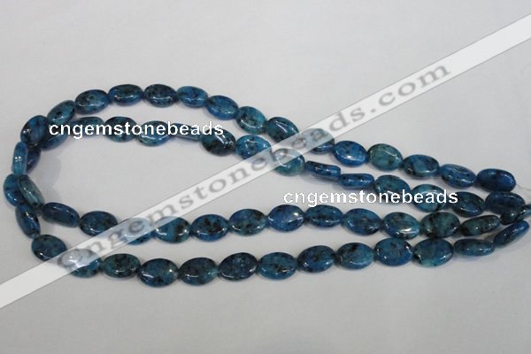 CLJ320 15.5 inches 10*14mm oval dyed sesame jasper beads wholesale