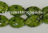 CLJ321 15.5 inches 13*18mm oval dyed sesame jasper beads wholesale