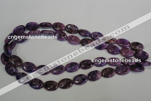 CLJ324 15.5 inches 13*18mm oval dyed sesame jasper beads wholesale