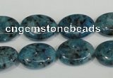 CLJ326 15.5 inches 13*18mm oval dyed sesame jasper beads wholesale