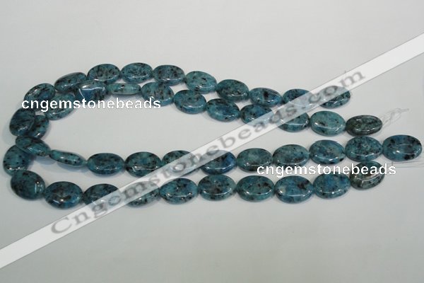 CLJ326 15.5 inches 13*18mm oval dyed sesame jasper beads wholesale