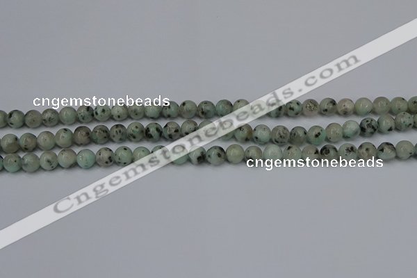 CLJ400 15.5 inches 4mm round sesame jasper beads wholesale