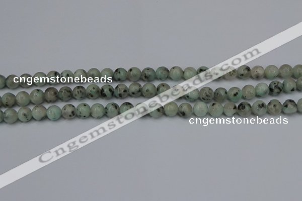 CLJ401 15.5 inches 6mm round sesame jasper beads wholesale