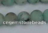 CLJ415 15.5 inches 14mm round matte sesame jasper beads wholesale