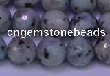 CLJ424 15.5 inches 12mm faceted round sesame jasper beads