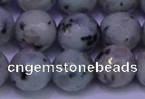 CLJ425 15.5 inches 14mm faceted round sesame jasper beads