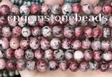 CLJ506 15.5 inches 4mm,6mm,8mm,10mm & 12mm round sesame jasper beads