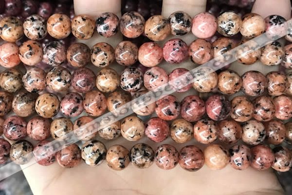 CLJ508 15.5 inches 4mm,6mm,8mm,10mm & 12mm round sesame jasper beads