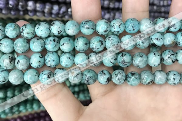 CLJ518 15.5 inches 4mm,6mm,8mm,10mm & 12mm round sesame jasper beads