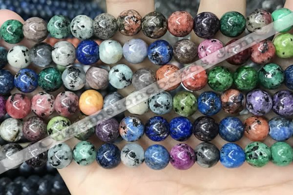 CLJ533 15.5 inches 4mm,6mm,8mm,10mm & 12mm round sesame jasper beads