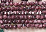 CLJ556 15.5 inches 6mm,8mm,10mm & 12mm faceted round sesame jasper beads