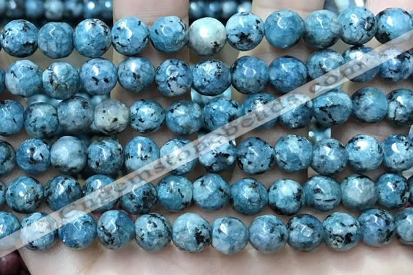 CLJ558 15.5 inches 6mm,8mm,10mm & 12mm faceted round sesame jasper beads