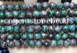 CLJ562 15.5 inches 6mm,8mm,10mm & 12mm faceted round sesame jasper beads
