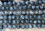 CLJ564 15.5 inches 6mm,8mm,10mm & 12mm faceted round sesame jasper beads