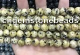 CLJ570 15 inches 10mm faceted 

round sesame jasper beads