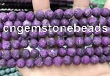 CLJ589 15 inches 8mm round matte sesame jasper beads