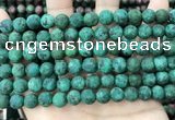 CLJ594 15 inches 8mm round matte sesame jasper beads