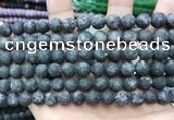 CLJ598 15 inches 8mm round matte sesame jasper beads