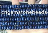 CLJ621 15 inches 5*8mm faceted round sesame jasper beads