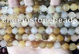 CLJ624 15 inches 8mm faceted nuggets sesame jasper beads