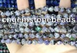 CLJ625 15 inches 8mm faceted nuggets sesame jasper beads